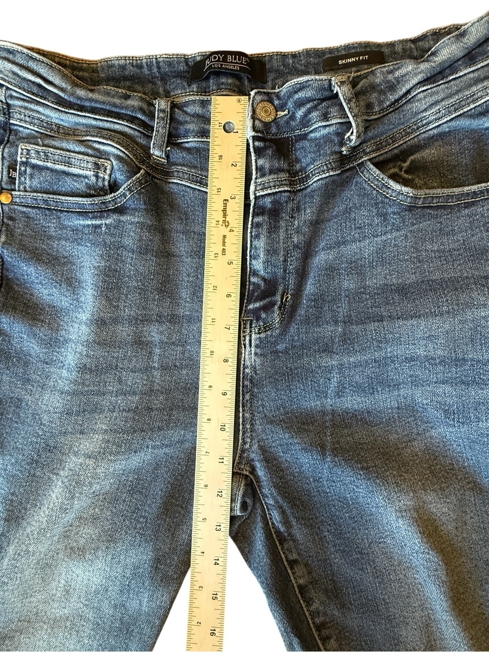 Judy Blue JB88384 Medium Wash High Rise Skinny Jeans Size 15/32 Stretch Denim - Picture 12 of 14
